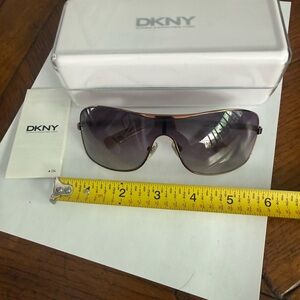 DKNY Bronze Shield style Sunglasses with White Case